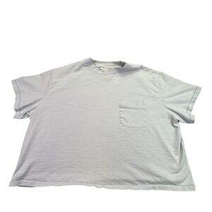 Fordays Shirt Women's XXL Athleisure Organic‎ Recycled Cotton Light Blue Cozy